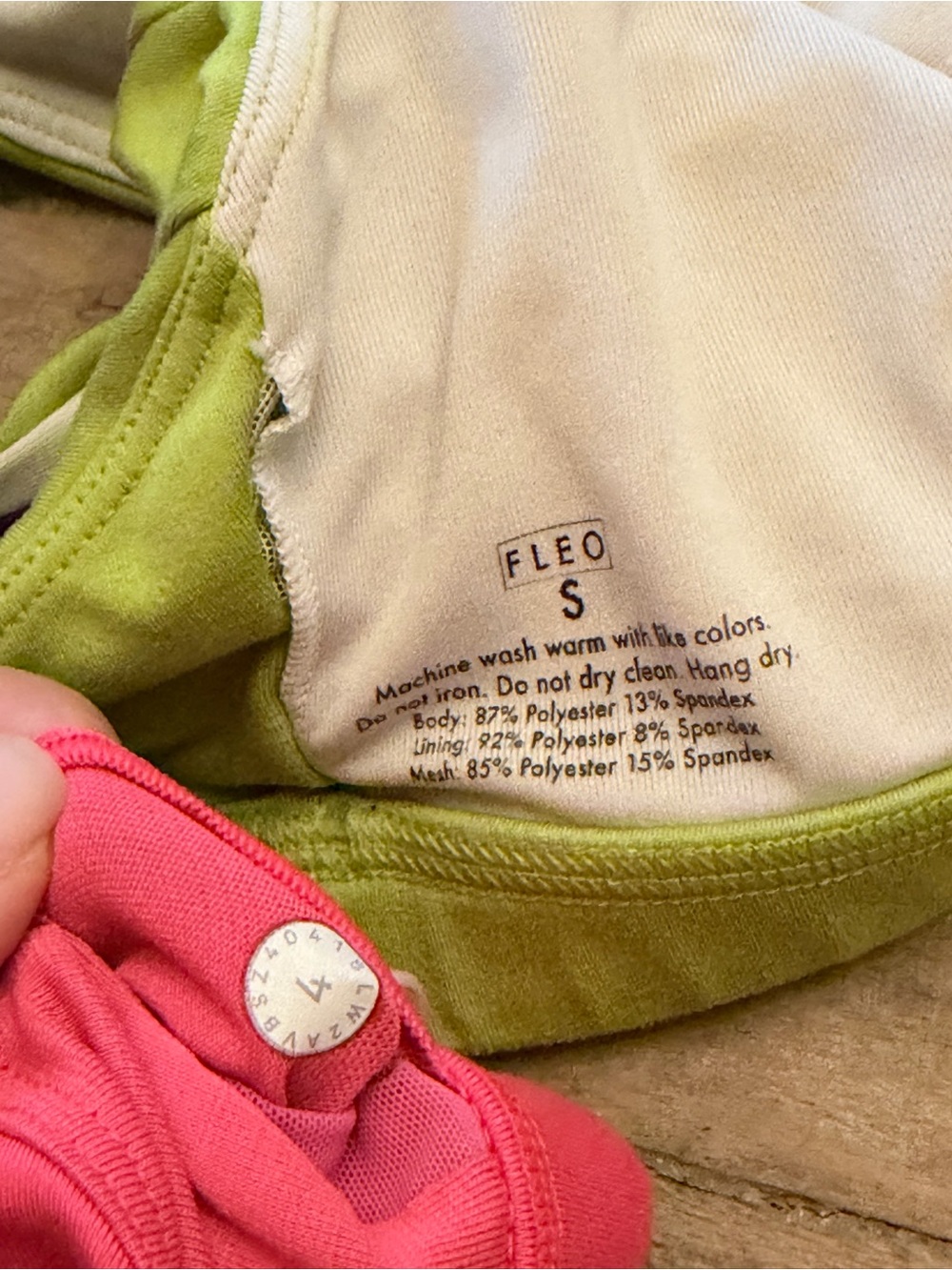 Fleo Lime Green and Lululemon Neon Pink Sportsbra